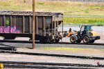 Pushing a freight car